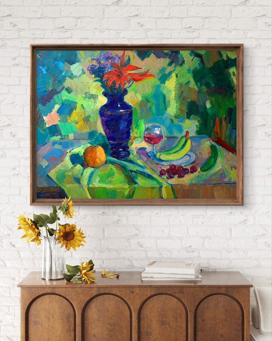 Oil painting Still life in the garden Peter Dobrev - 3