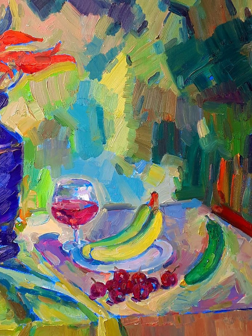 Oil painting Still life in the garden Peter Dobrev - 5