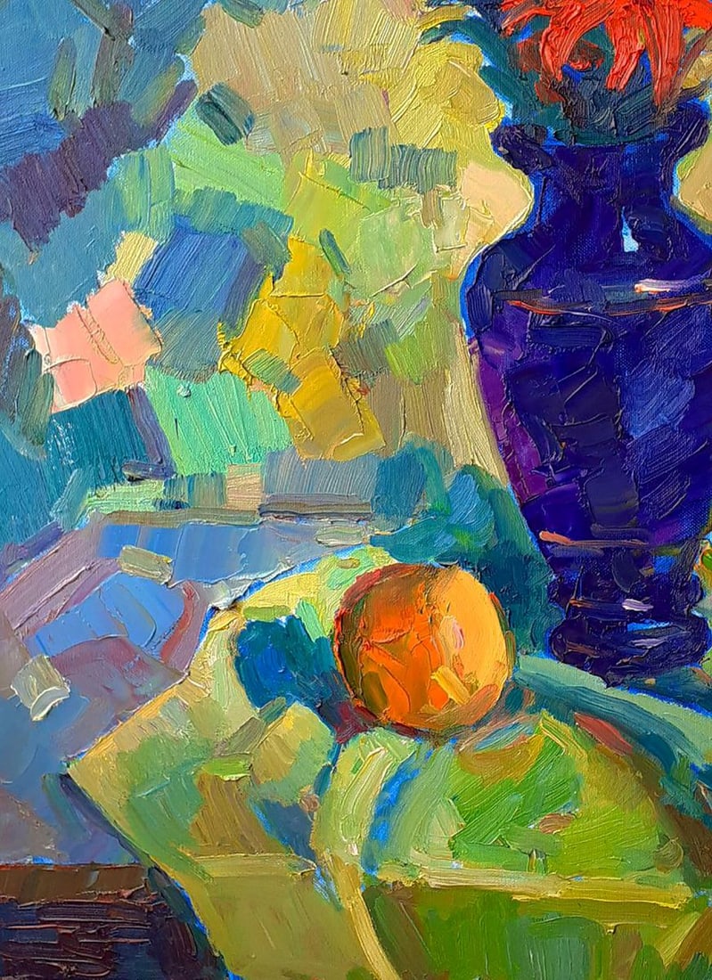 Oil painting Still life in the garden Peter Dobrev - 6