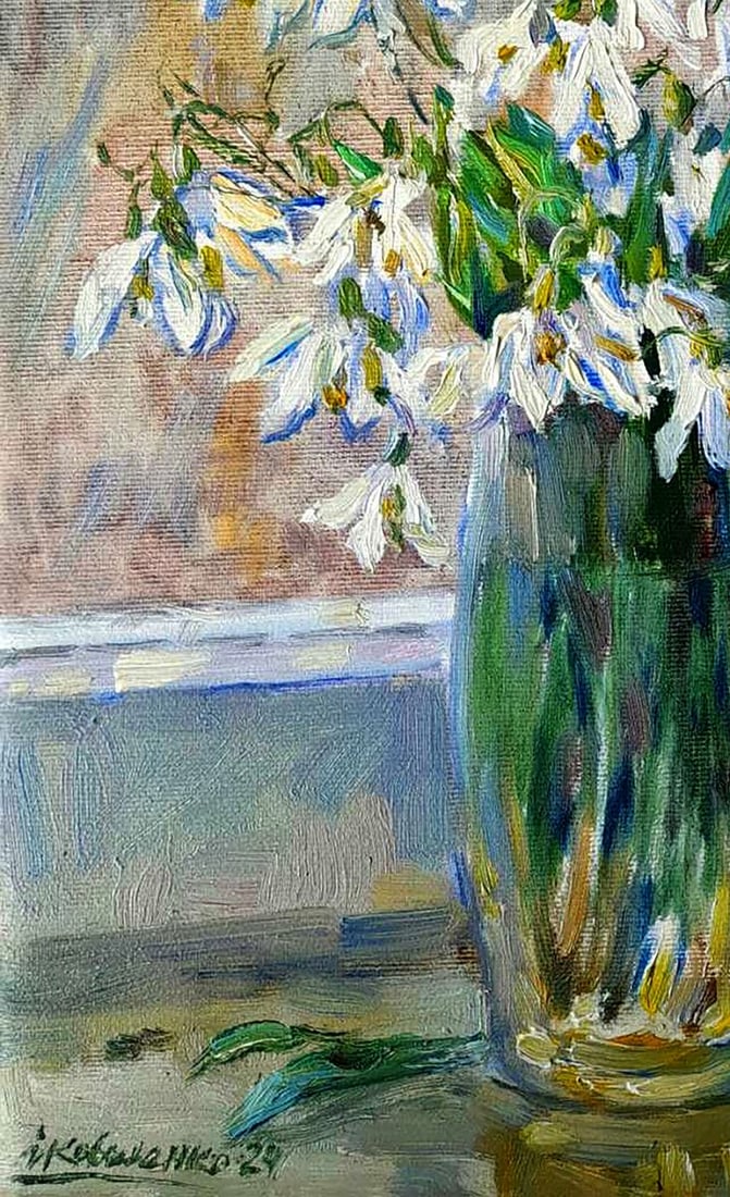 Oil painting Fresh flowers in the morning Ivan Kovalenko - 4