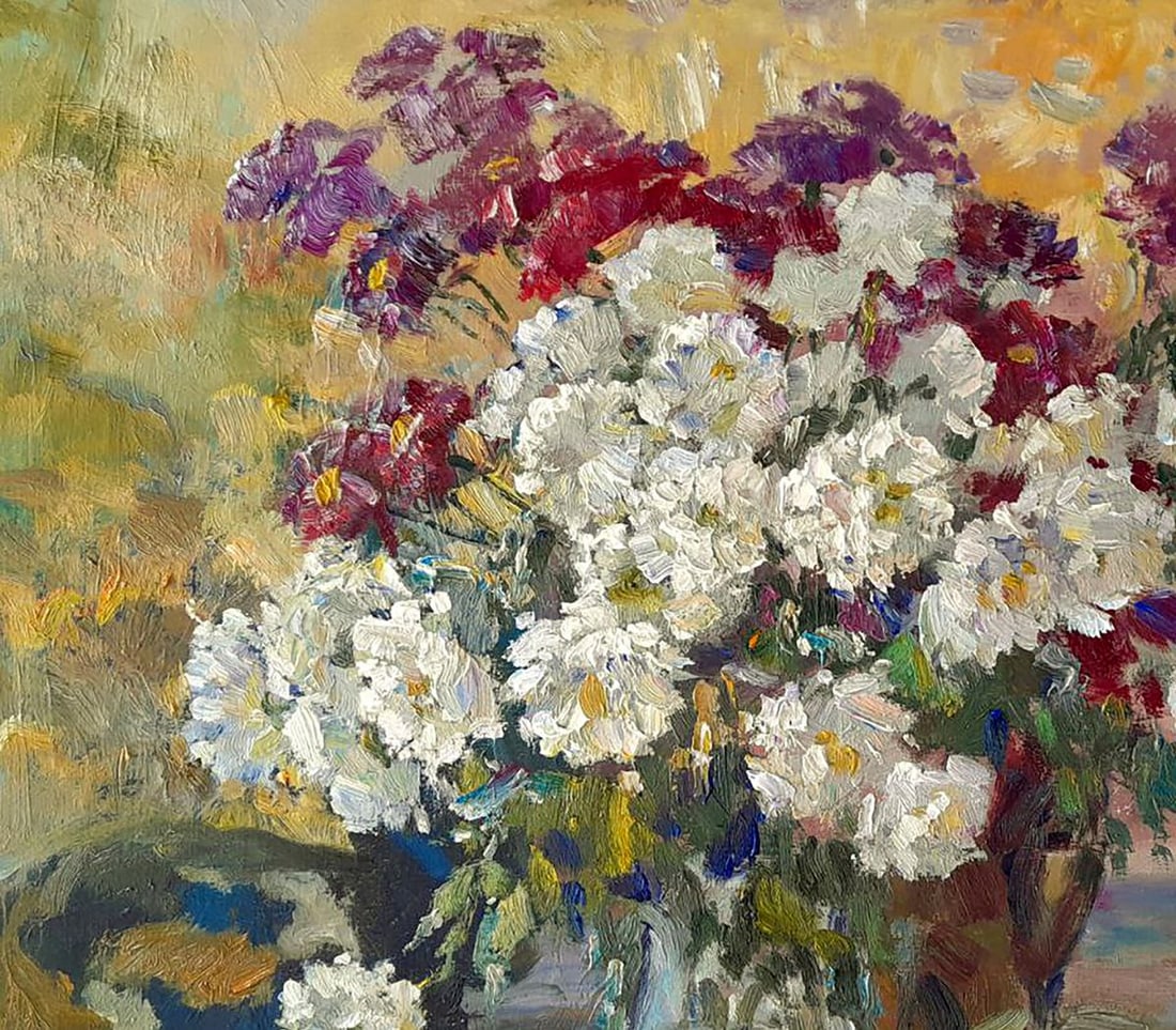 Oil painting A gift of autumn flowers Ivan Kovalenko - 2