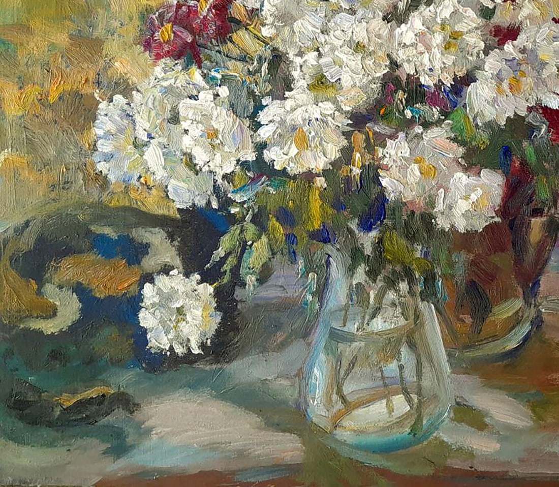 Oil painting A gift of autumn flowers Ivan Kovalenko - 4