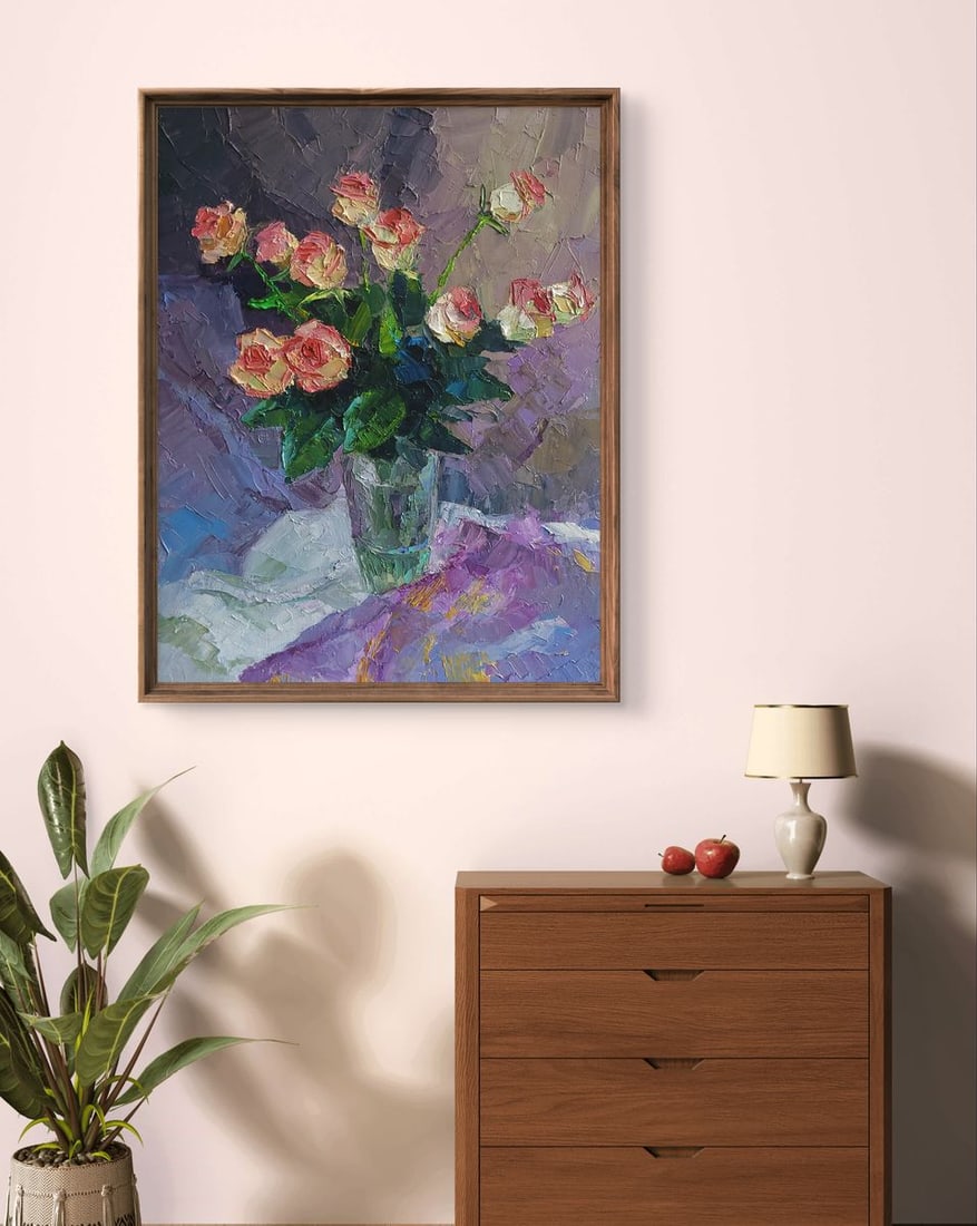 Oil painting Roses in crystal Boris Serdyuk - 3