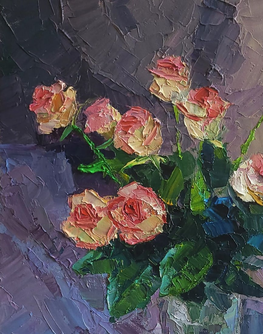 Oil painting Roses in crystal Boris Serdyuk - 4