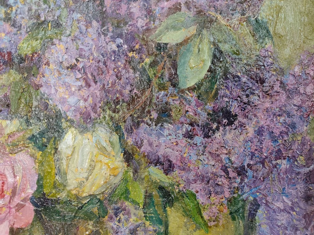Oil painting Lilac and roses Mishurovsky V. V. - 4