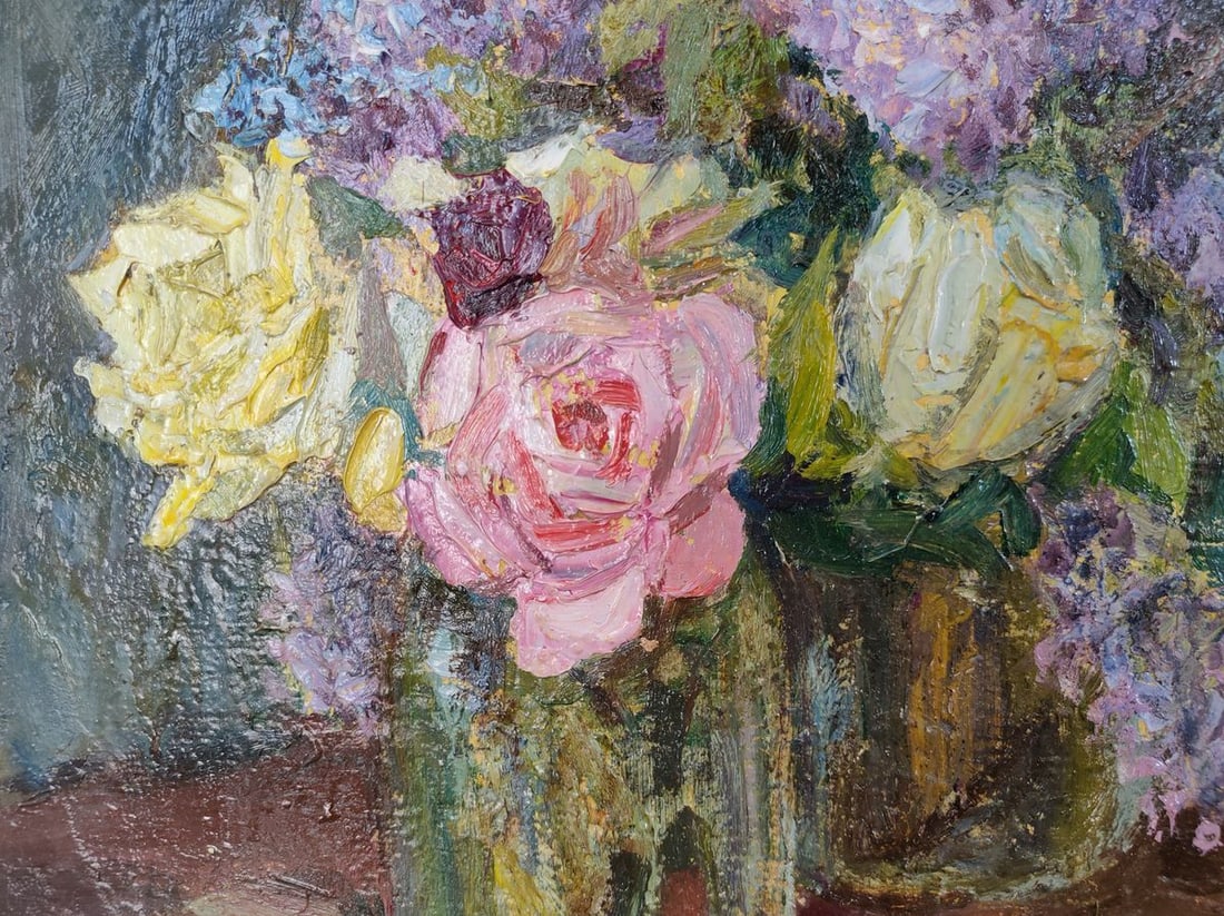 Oil painting Lilac and roses Mishurovsky V. V. - 5
