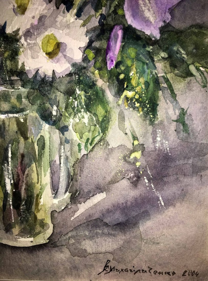 Flowers watercolor painting Viktor Mikhailichenko - 2
