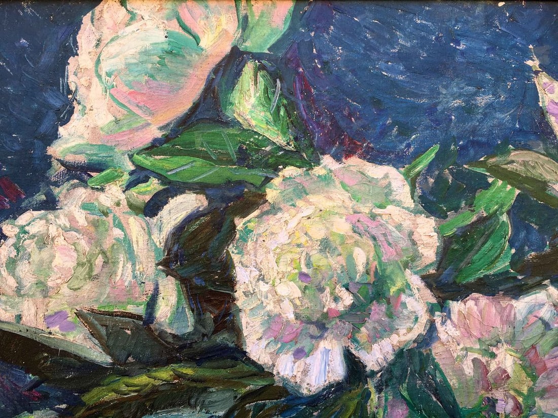 Peonies oil painting - 4