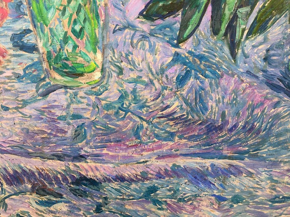 Peonies oil painting - 8