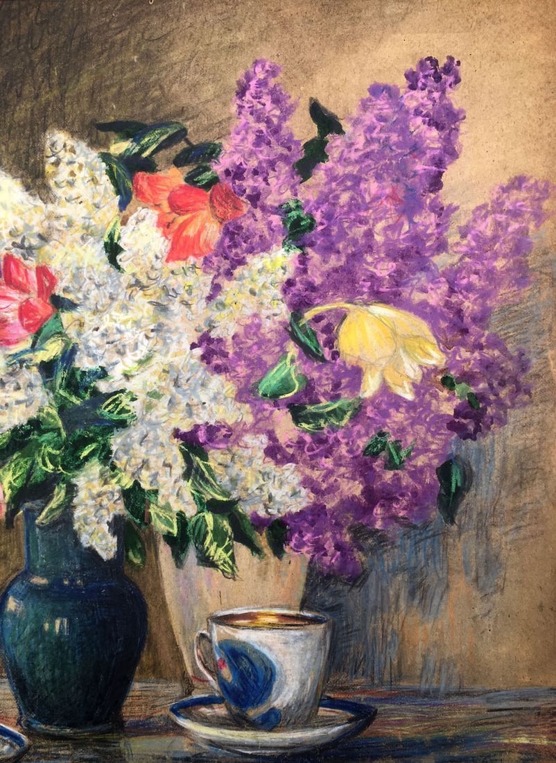 Watercolor painting Bouquet of lilacs Cherkas A.G. - 5