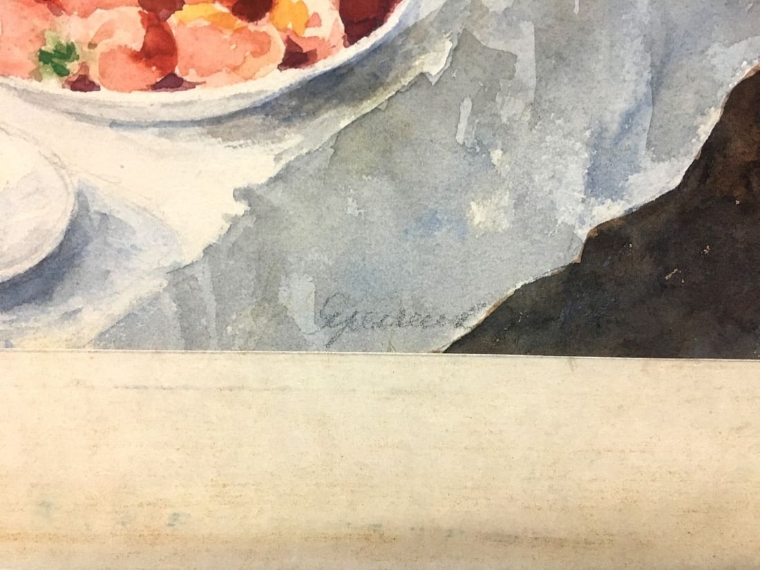 Watercolor painting Still life with strawberries Yaremchenko V. - 8