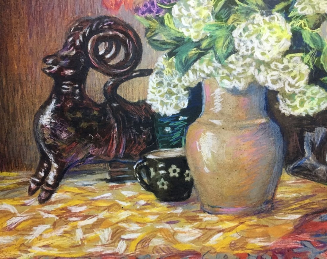 Pencils painting Still life with a figure Alexander Georgievich Cherkass - 3