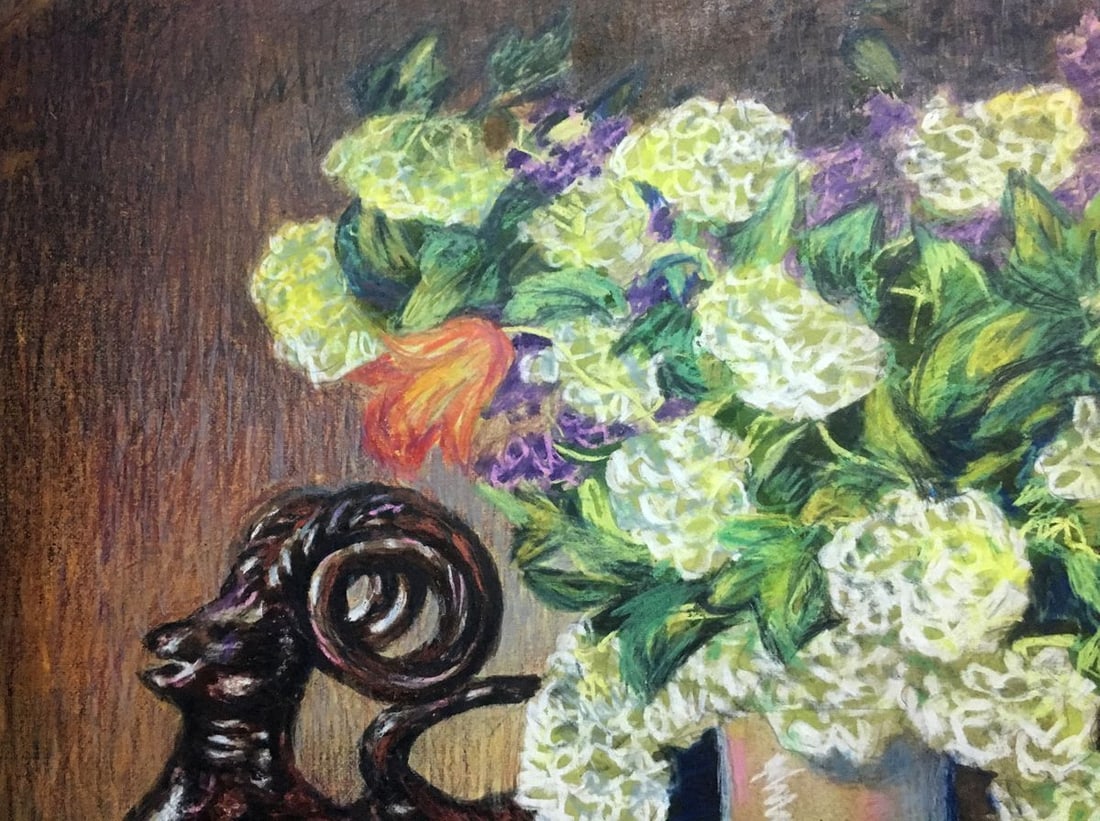 Pencils painting Still life with a figure Alexander Georgievich Cherkass - 4