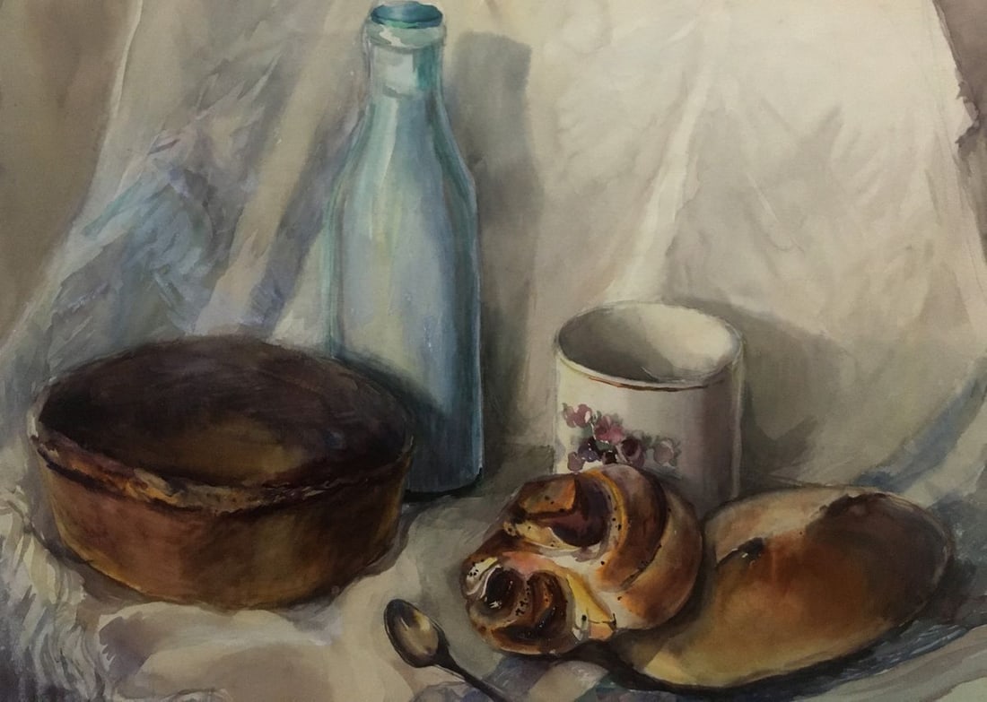 Watercolor painting Sweet table Palazhchenko Irina - 4
