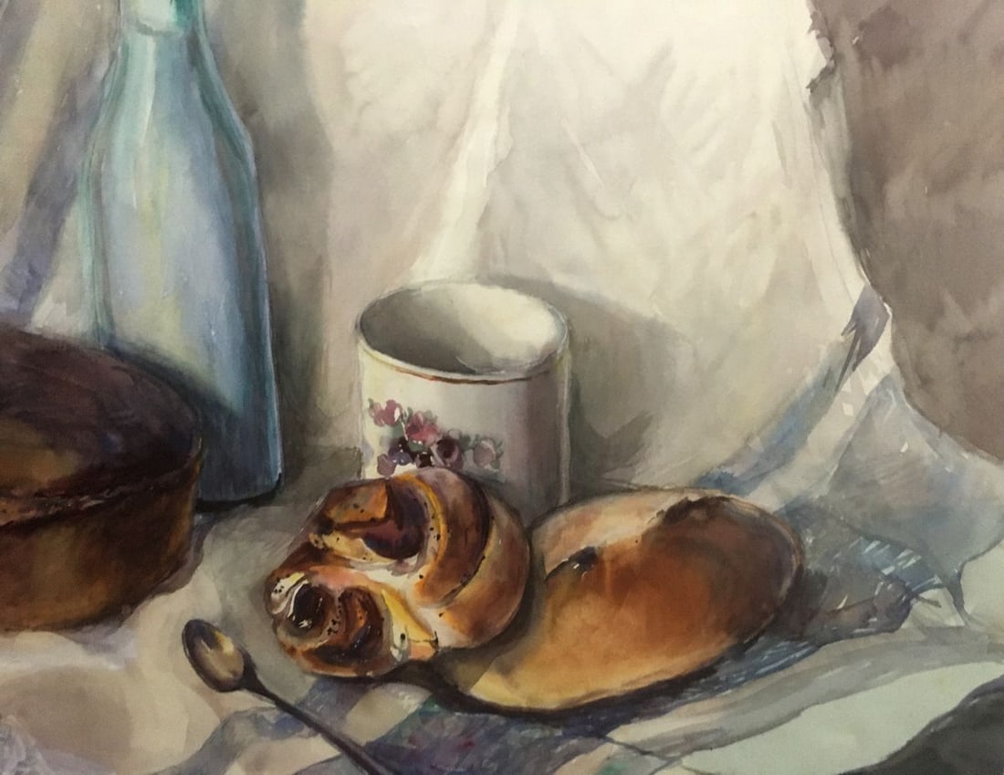 Watercolor painting Sweet table Palazhchenko Irina - 5