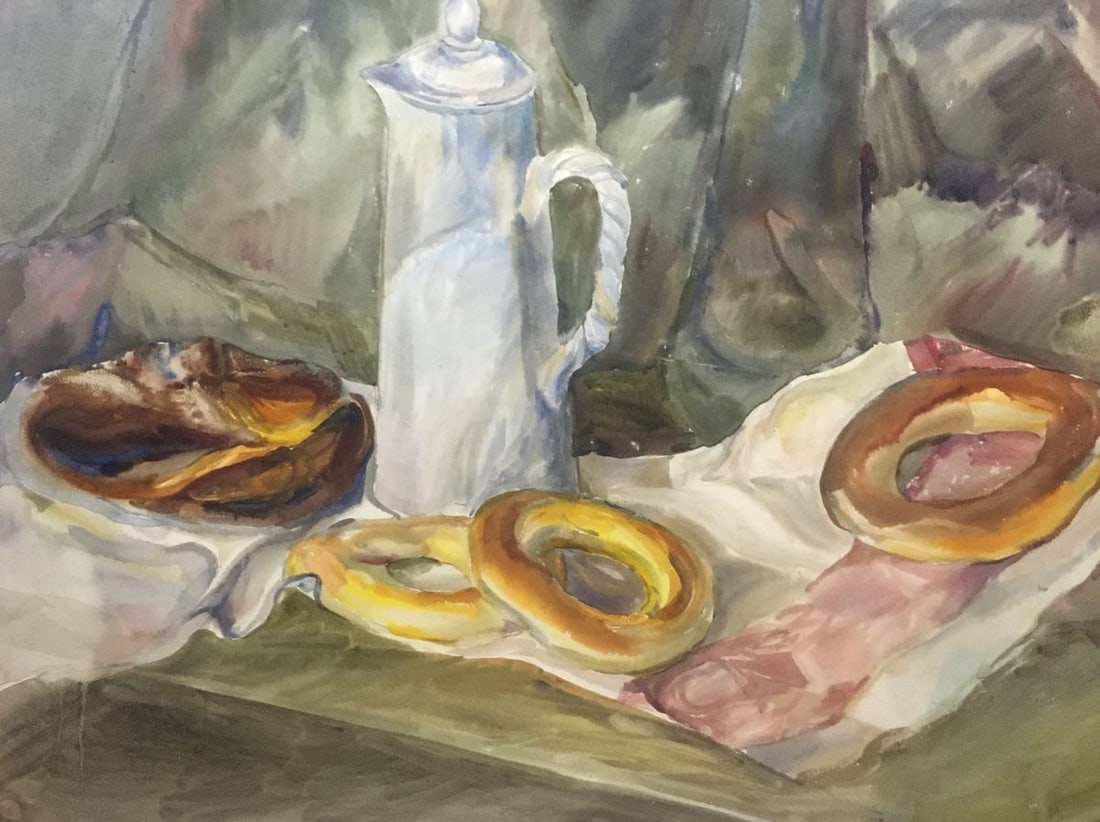 Watercolor painting Sweet table Palazhchenko Irina - 2