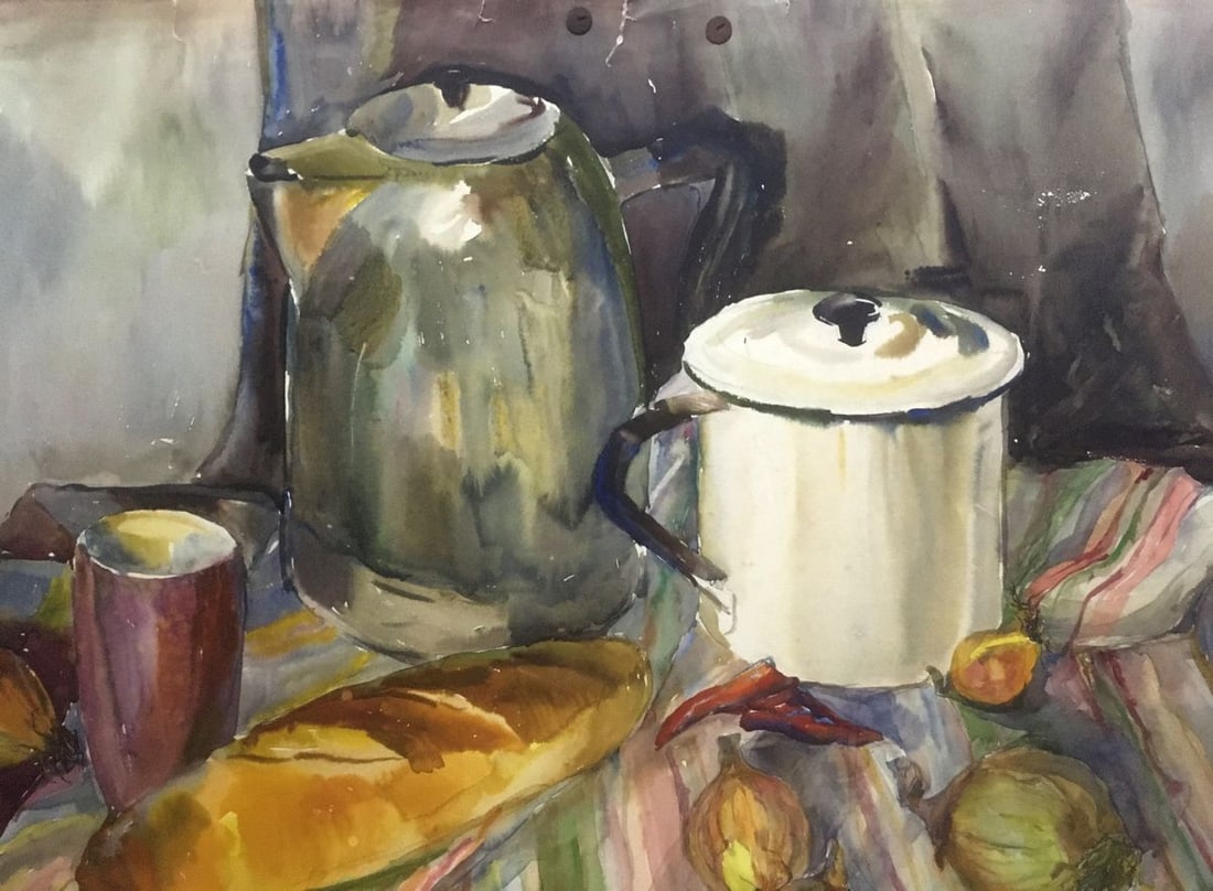 Watercolor painting Food on the table Palazhchenko Irina - 3