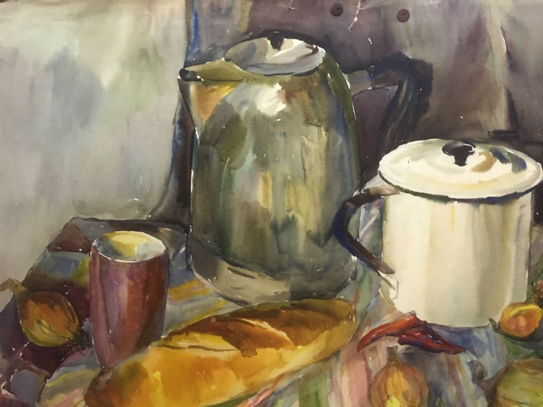 Watercolor painting Food on the table Palazhchenko Irina - 4