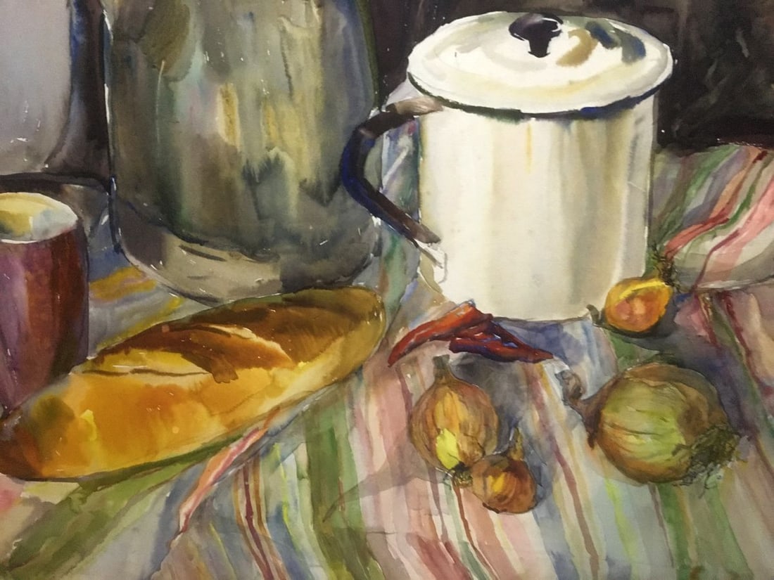 Watercolor painting Food on the table Palazhchenko Irina - 5