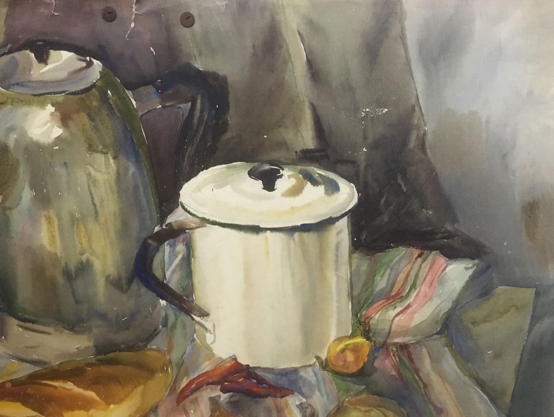 Watercolor painting Food on the table Palazhchenko Irina - 6