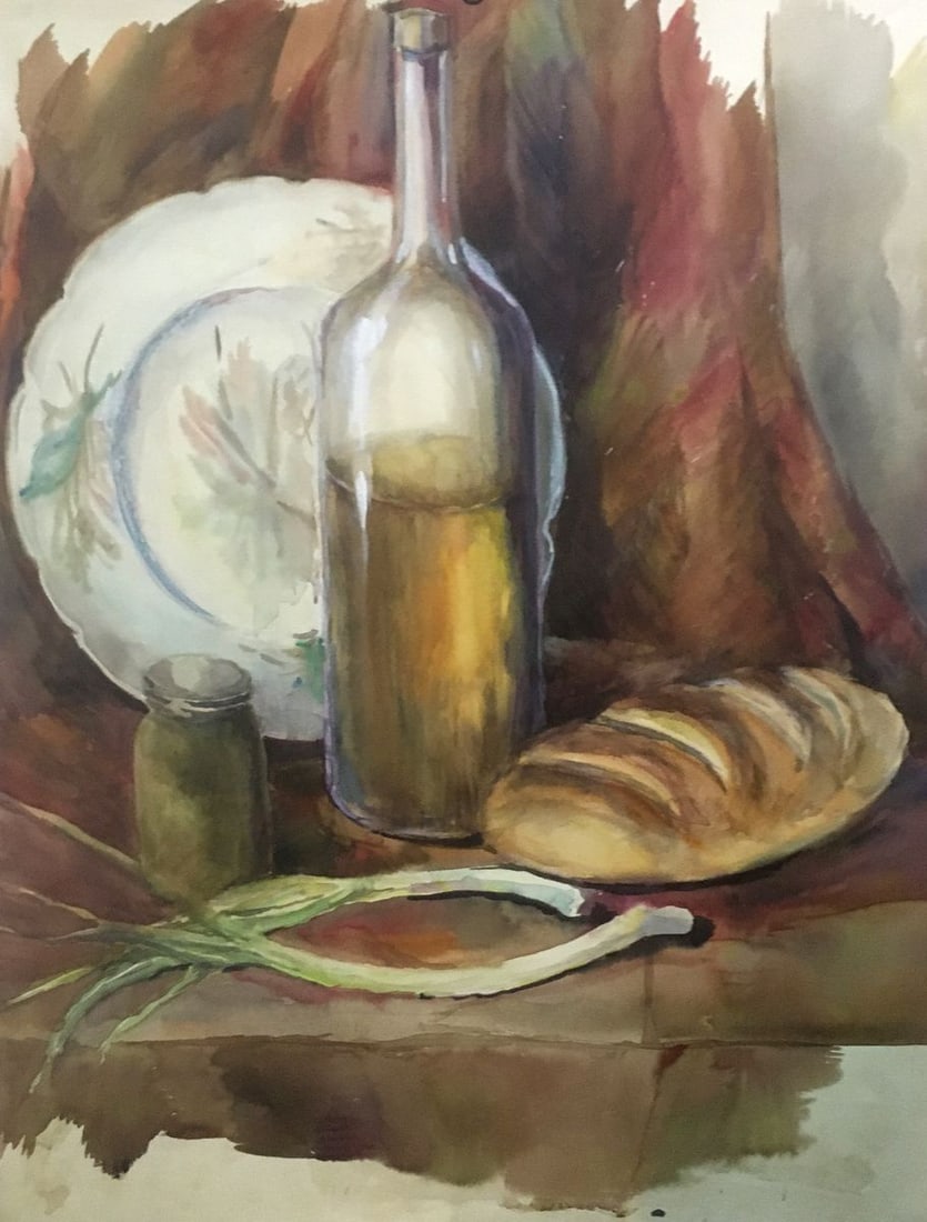 Watercolor painting Still life Palazhchenko Irina: 660 *** ABOUT THIS PAINTING *** * TITLE: "Still life" * ARTISTS: Palazhchenko Irina * SIZE: 45x57 cm/17.71x22.44 inches' * MEDIUM: watercolor, cardboard * HAND PAINTED: Original painting from our