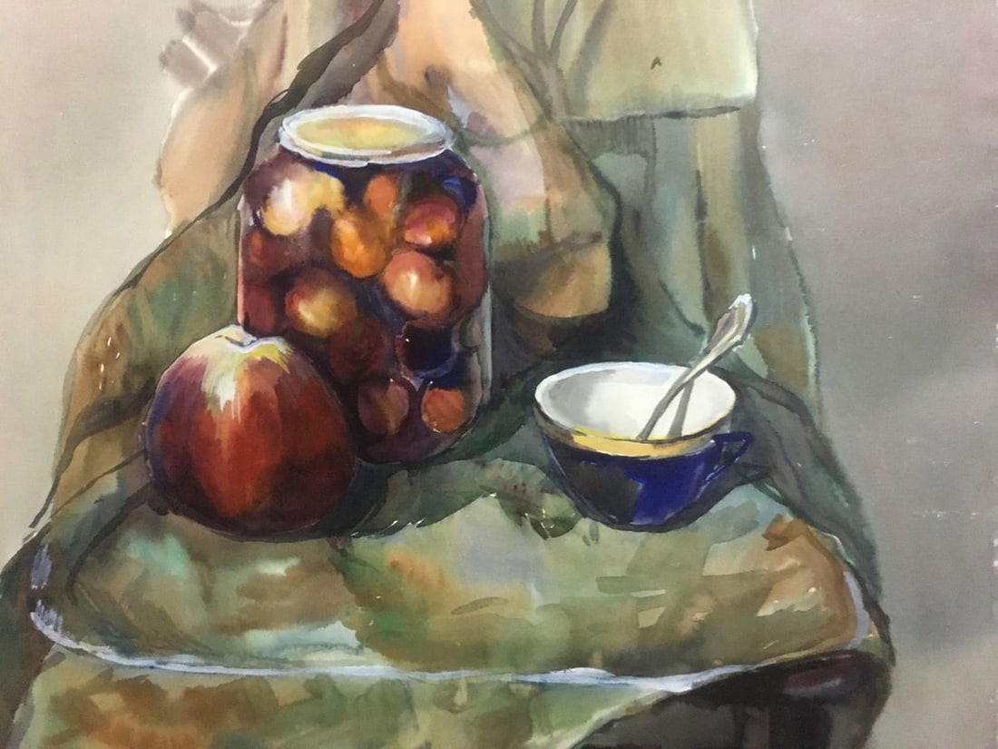 Watercolor painting Breakfast Palazhchenko Irina - 2