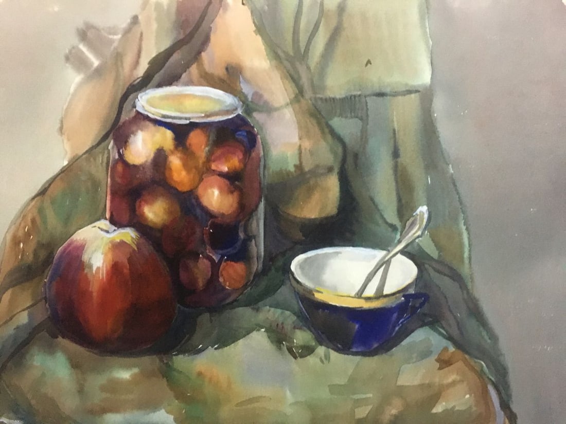 Watercolor painting Breakfast Palazhchenko Irina - 6
