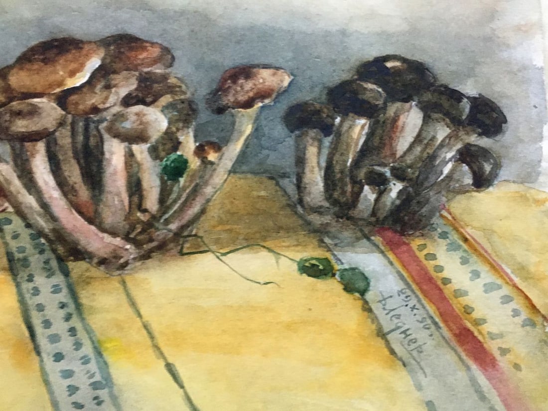 Watercolor painting Mushrooms Dmitry Lednev - 4