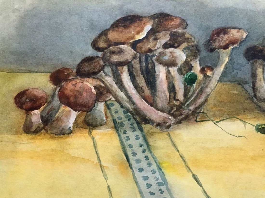 Watercolor painting Mushrooms Dmitry Lednev - 5