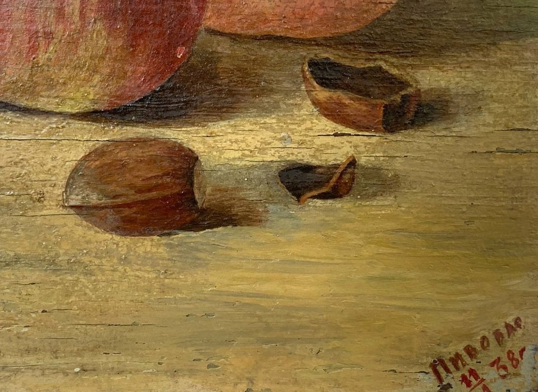 Oil painting Still life with apples - 2