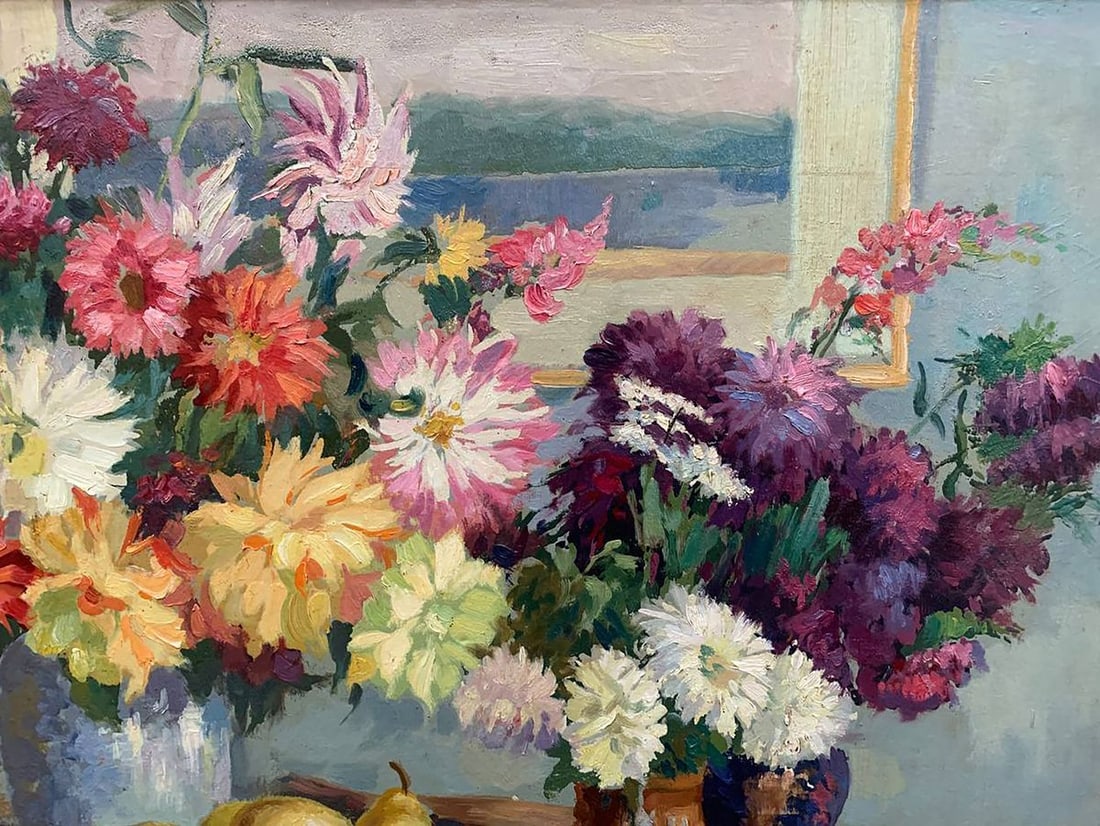 Oil painting Flowers and fruits Lyubavin Yury Mikhailovich - 4