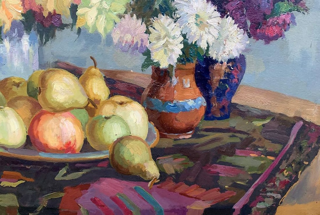 Oil painting Flowers and fruits Lyubavin Yury Mikhailovich - 5