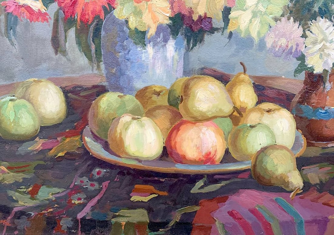 Oil painting Flowers and fruits Lyubavin Yury Mikhailovich - 6
