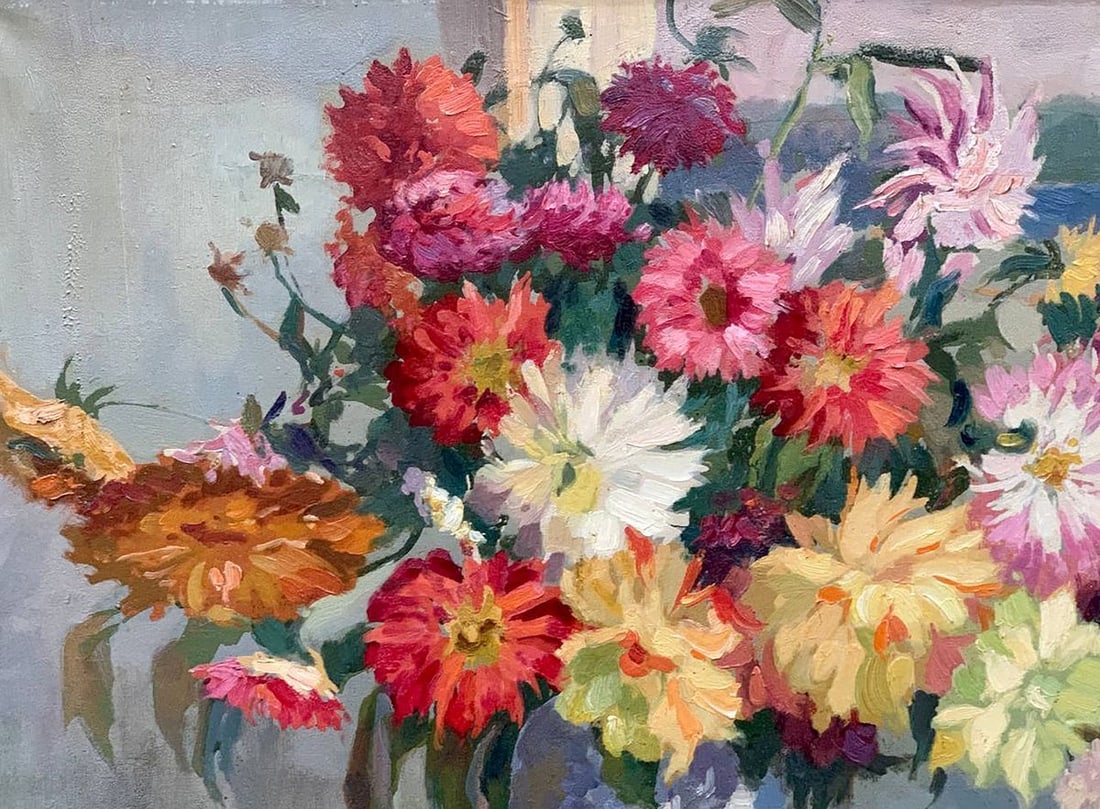 Oil painting Flowers and fruits Lyubavin Yury Mikhailovich - 8