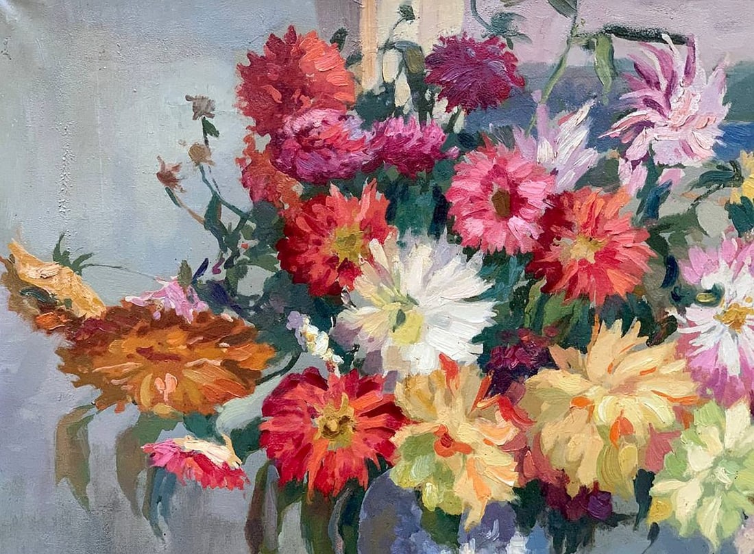 Oil painting Flowers and fruits Lyubavin Yury Mikhailovich - 9
