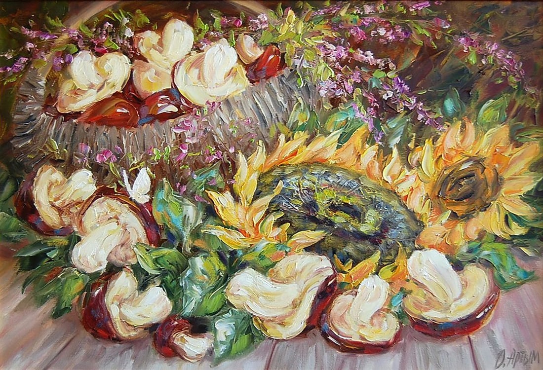 Oil painting Mushroom august Kotmin Olga (1 of 6)