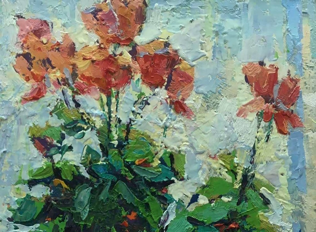 Oil painting Spring is outside the window Kalenyuk Oksana - 3