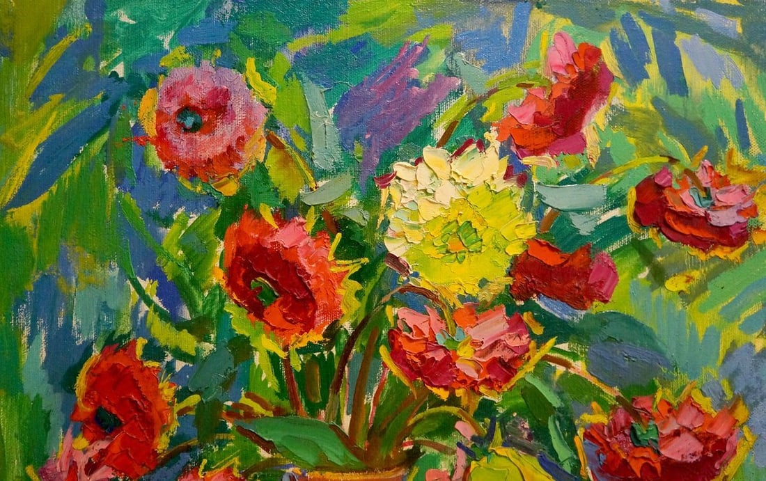 Oil painting Flowers in a vase Chegodar Vasily Dmitrievich - 4