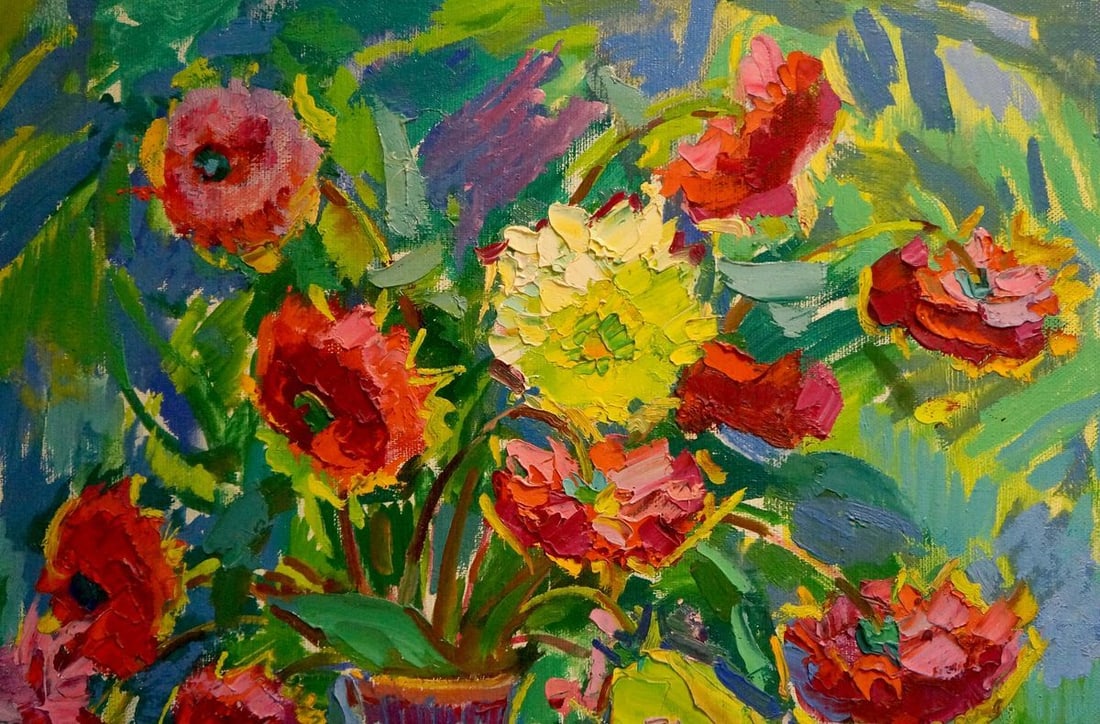 Oil painting Flowers in a vase Chegodar Vasily Dmitrievich - 5