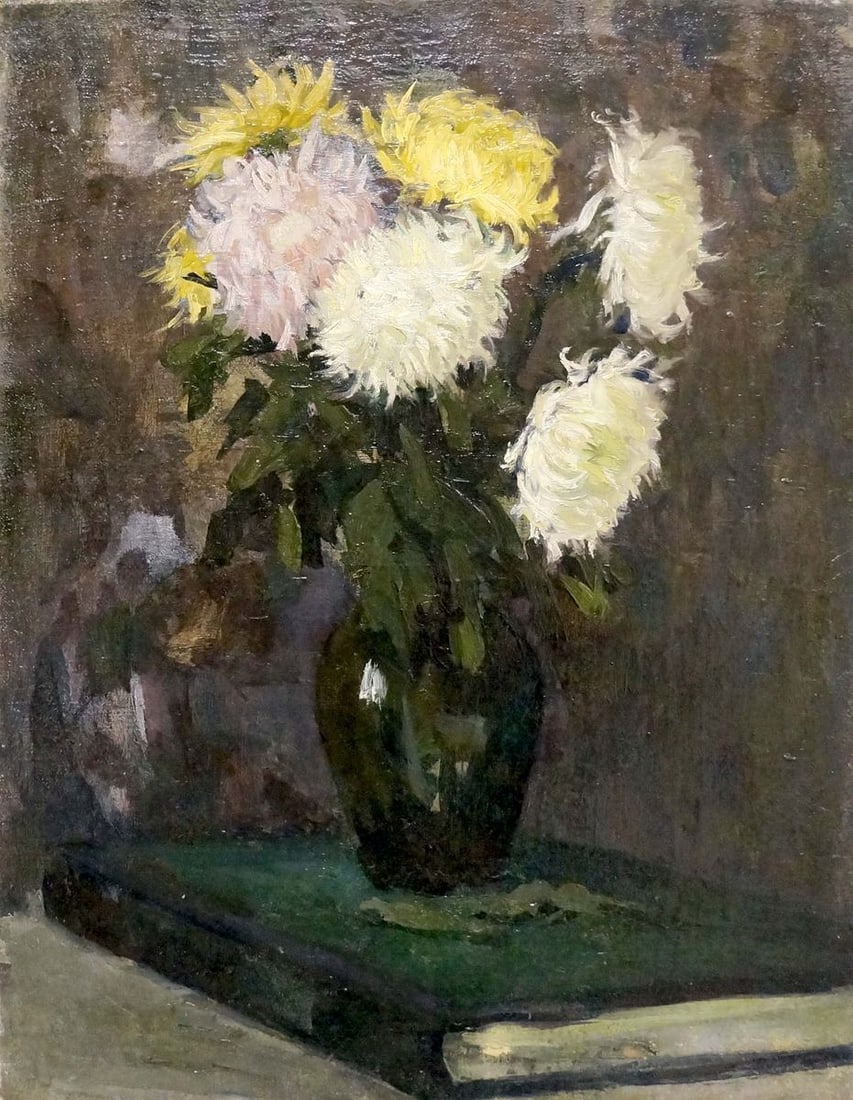 Oil painting Flowers in a vase Volobuev Evgeny Vsevolodovich: Vern 516