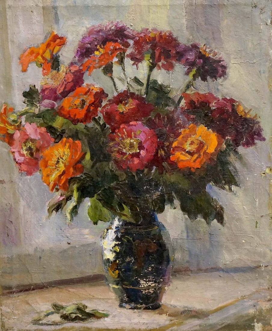 Oil painting Flowers Konstantinopol'skiy Adol'f Markovich - 2