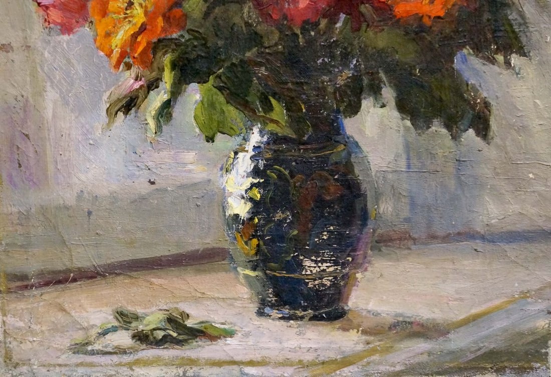 Oil painting Flowers Konstantinopol'skiy Adol'f Markovich - 3