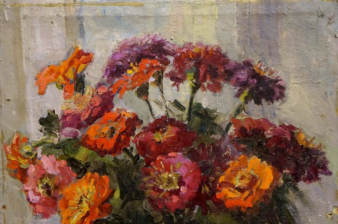 Oil painting Flowers Konstantinopol'skiy Adol'f Markovich - 4
