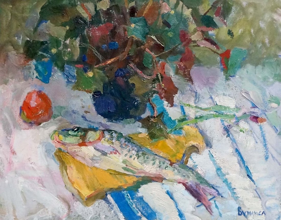 Oil painting Carp in Yalta Vasilisa Kolesnik: Vern 547