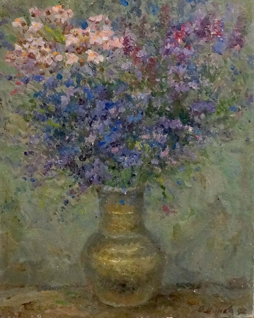 Oil painting Flowers Mynka Alexander Fedorovich: Vern 552