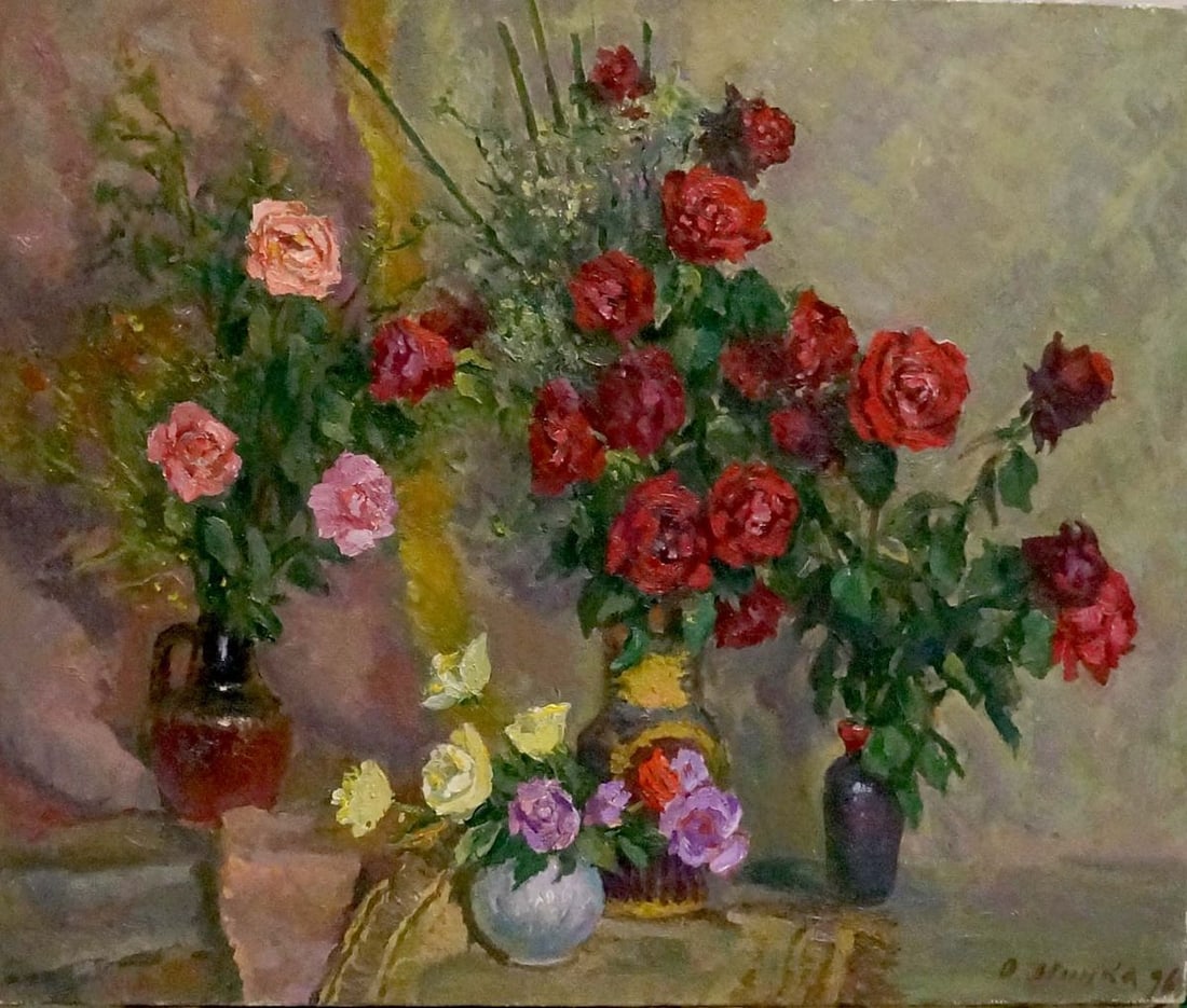 Oil painting Roses Mynka Alexander Fedorovich: Vern 553
