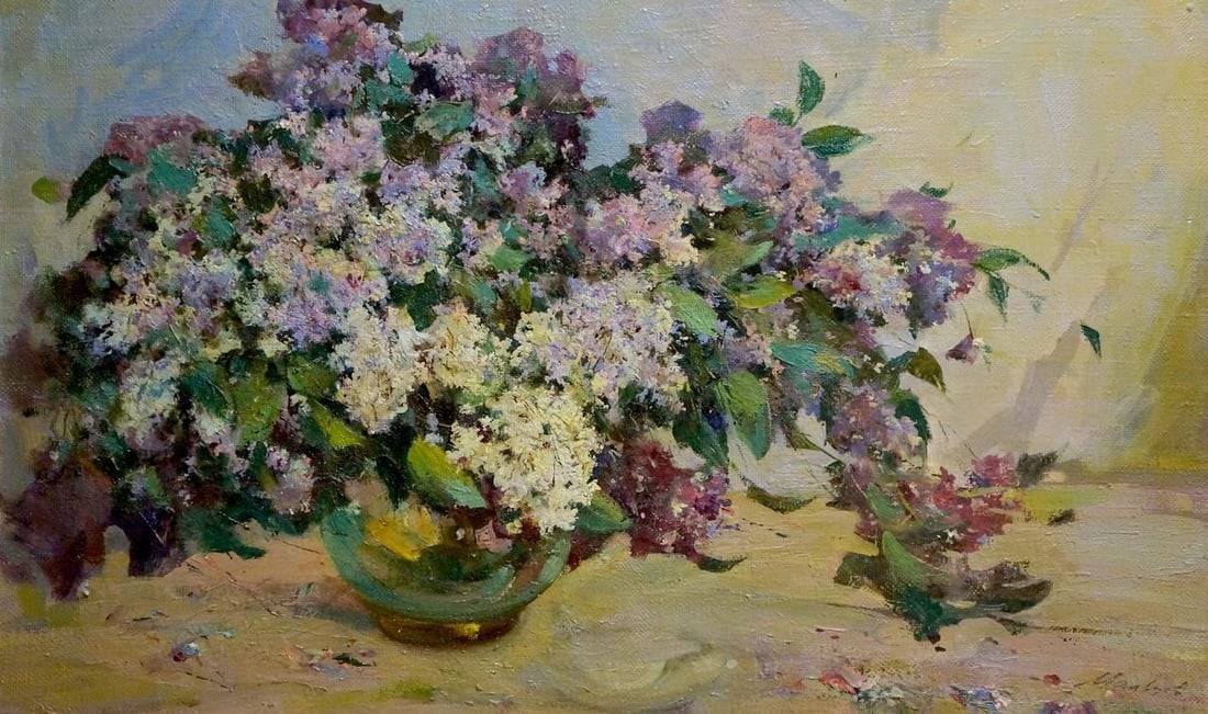 Oil painting Lilac Maltsev Nikolay Alexandrovich - 2
