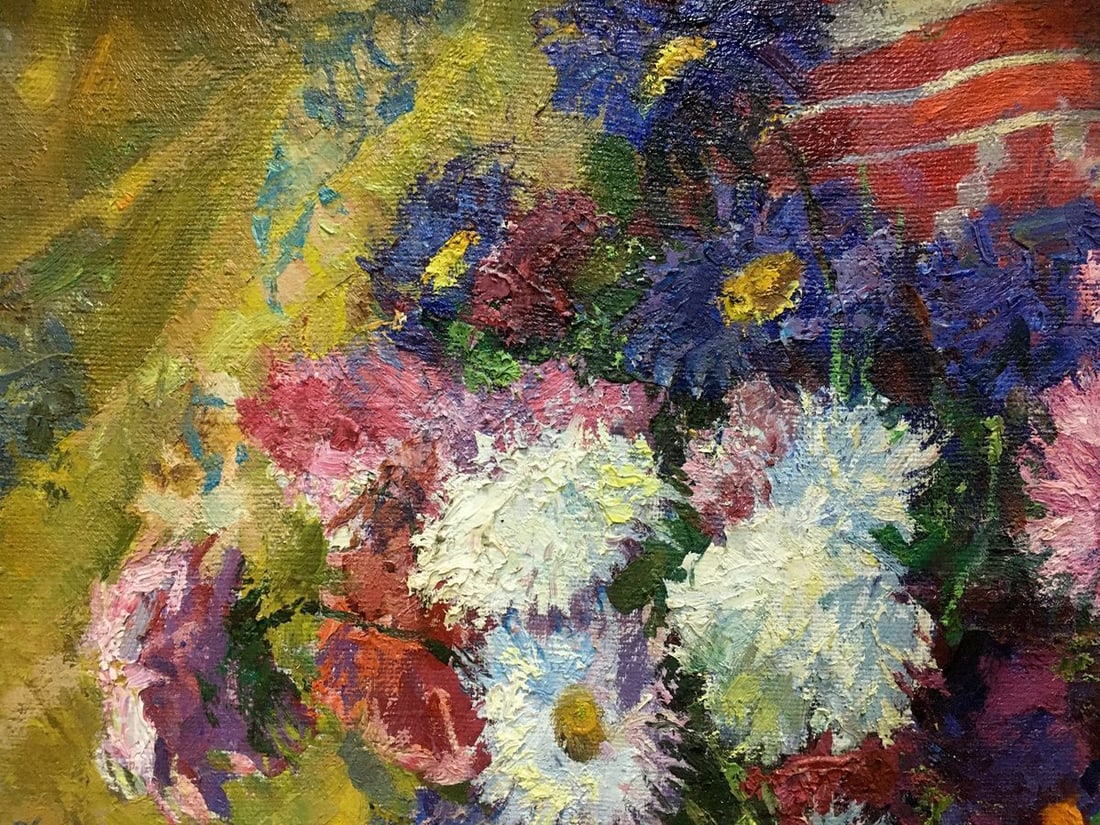 Oil painting Flowers Zhabinsky Leonid Andreevich - 2