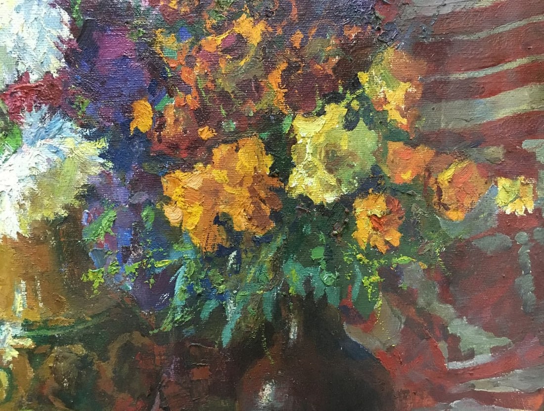 Oil painting Flowers Zhabinsky Leonid Andreevich - 4