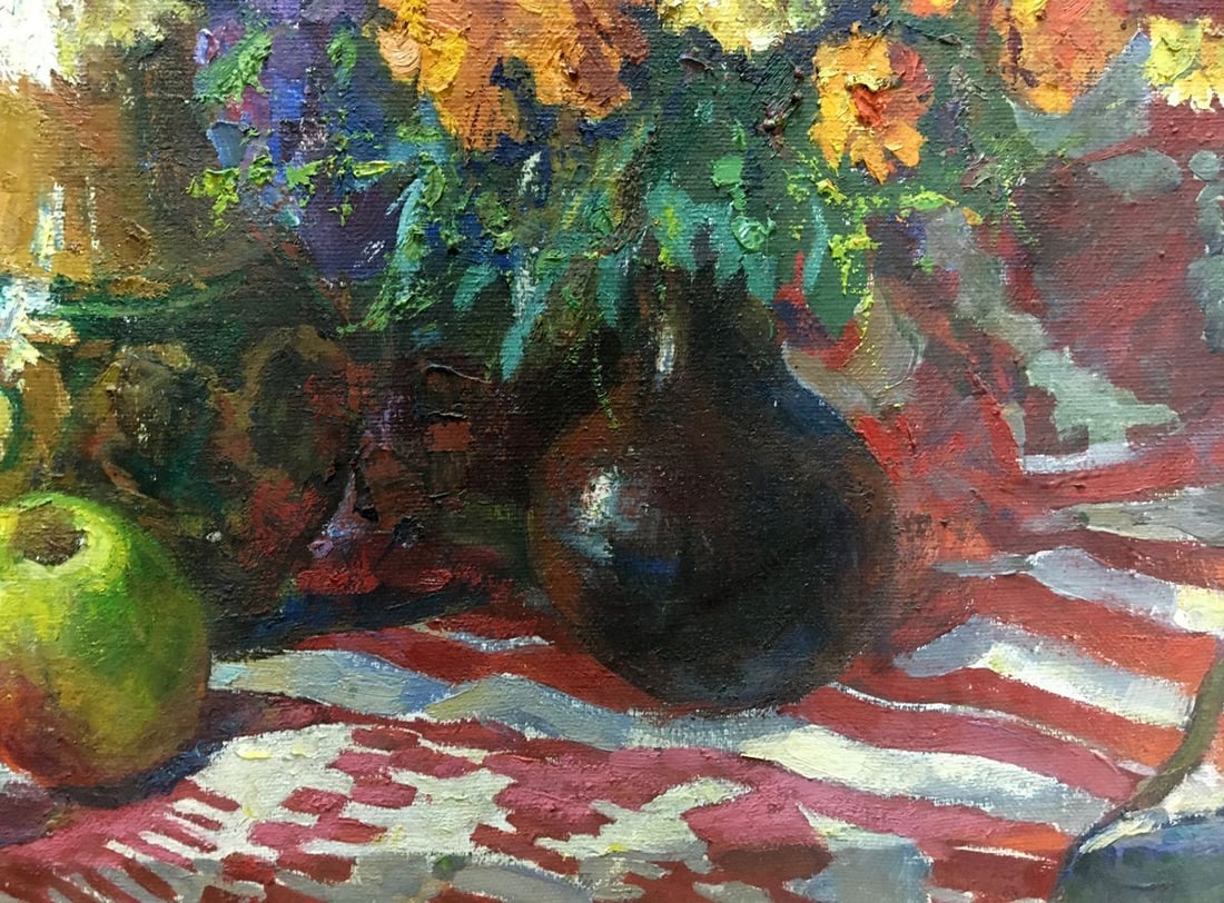 Oil painting Flowers Zhabinsky Leonid Andreevich - 7